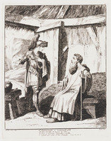 TvB G 3850
<br/>
Ridder bij de kluizenaar (Tasso-illustratie)
<br/>
<em>Pinelli, Bartolomeo (1781-1835)</em>